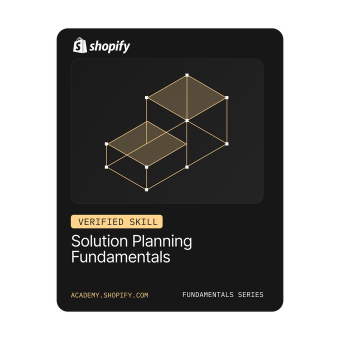 Shopify Solution Planning Fundamentals Certification